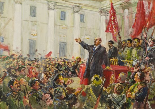 Выступление В.И. Ленина на митинге.